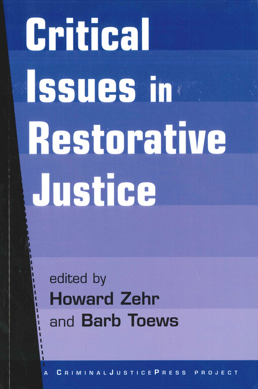 Critical issues in restorative justice