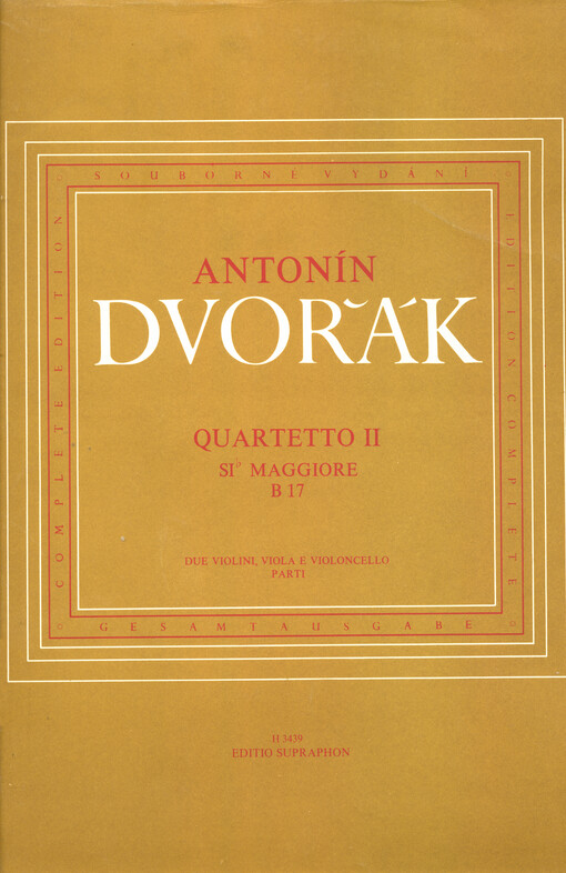 Quartetto II, Si b maggiore, B 17, due violini, viola e violoncello