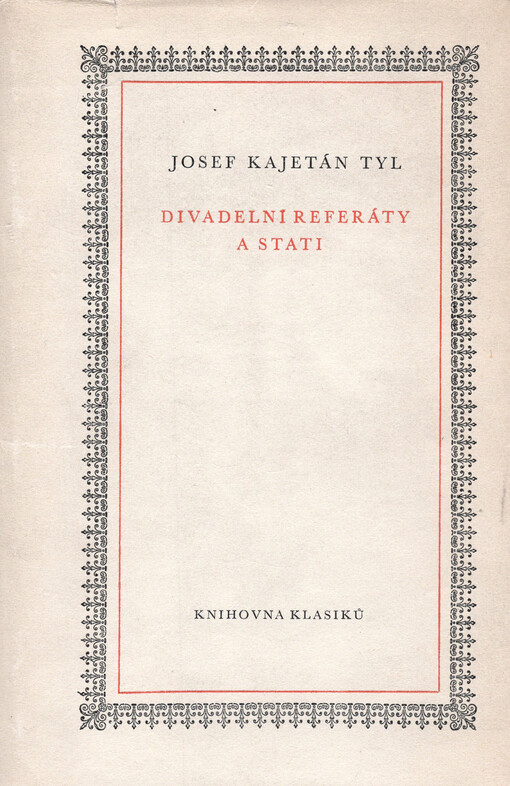 Divadelní referáty a stati