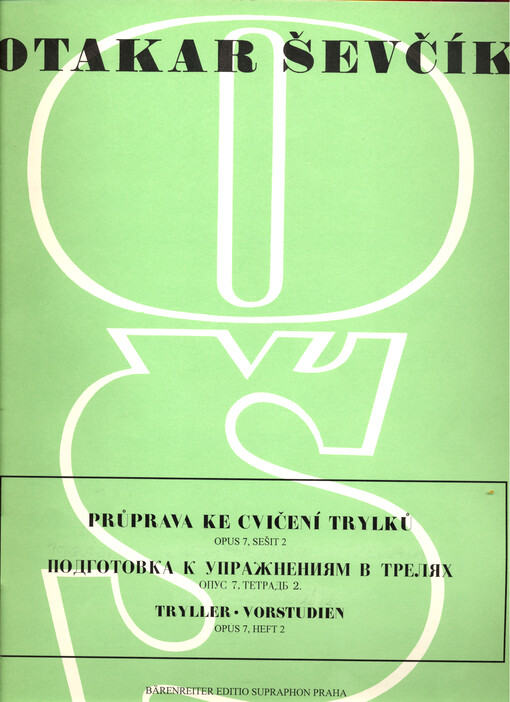 Průprava ke cvičení trylků : opus 7. = Podgotovka k upražnenijam v treljach : opus 7. Tetrad' 2. = Tryller : Vorstudien : Opus 7. Heft 2 Sešit 2