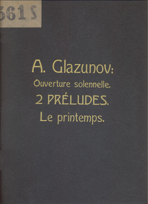 Ouverture solennelle pour grand Orchestre, op. 73 : réduction pour piano a quatre mains paur l'auteur