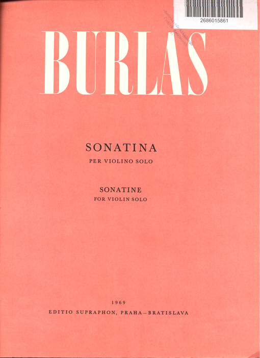 Sonatina per violino solo = Sonatine for violin solo