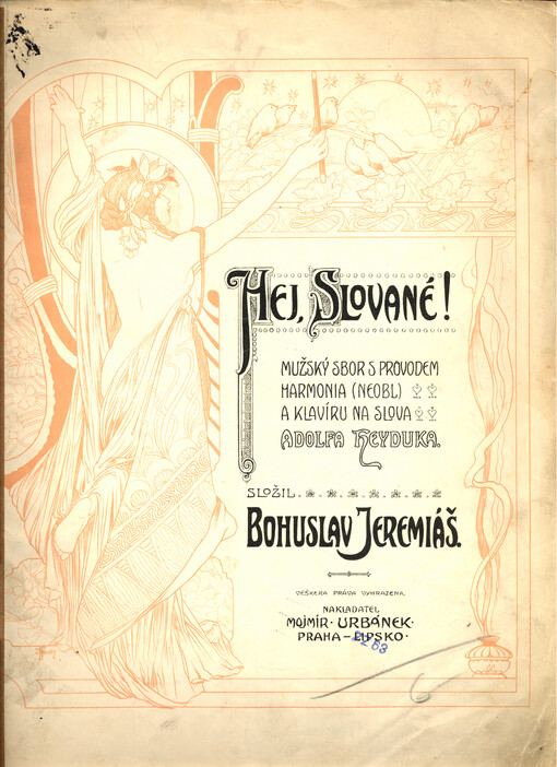 Hej, Slované mužský sbor s průvodem harmonia (neobl) a klavíru na slova Adolfa Heyduka