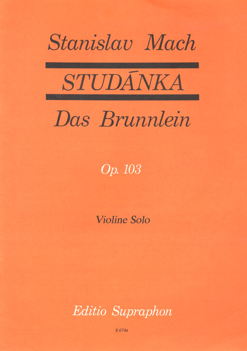 Studánka op. 103 : violine solo = Brunnlein : Op. 103 : Violine Solo