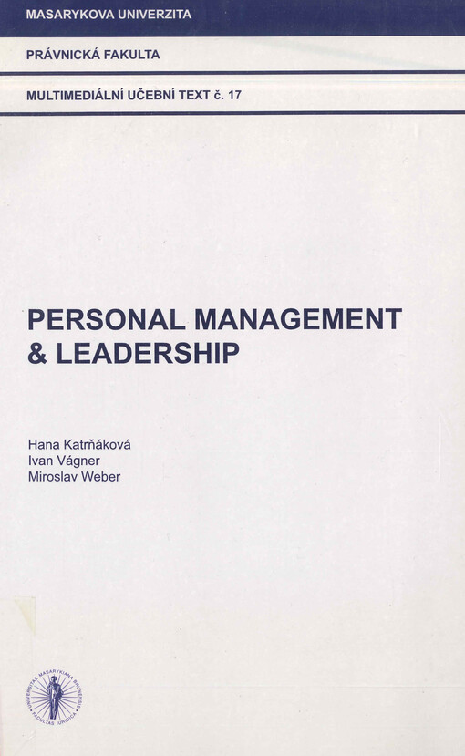 Personal management & leadership: multimediální učební text