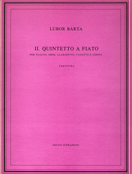 II. Quintetto a Fiato per Flauto, Oboe, Clarinetto, Fagotto e Corno