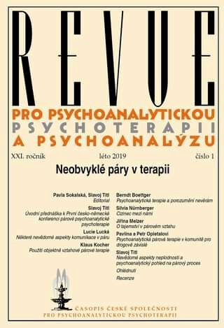 Revue psychoanalytická psychoterapie : časopis České společnosti pro psychoanalytickou psychoterapii