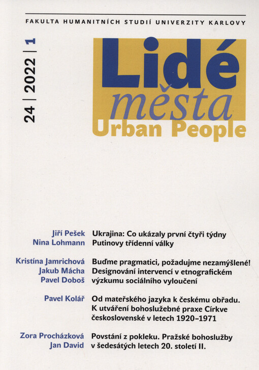 Lidé města : revue pro etnologii, antropologii a etologii komunikace