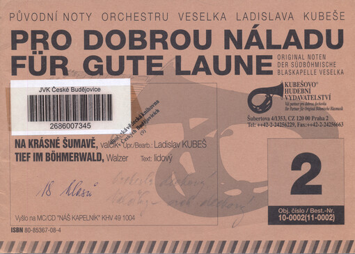 Na krásné Šumavě valčík = Tief im Böhmerwald : Walzer