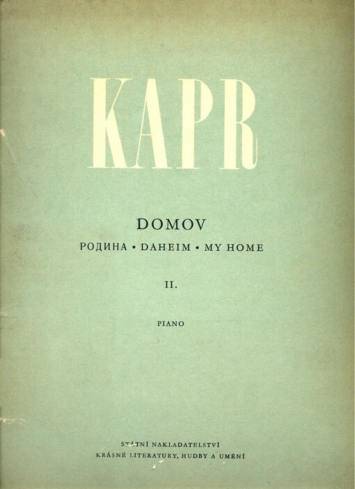 Domov : skladby pro klavír. Řada II.