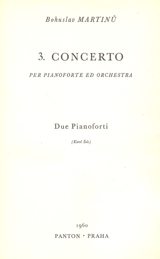 3. concerto per pianoforte ed orchestra, due pianoforti