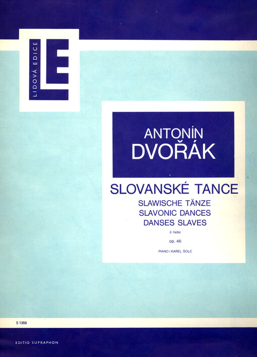 Slovanské tance, op. 46 (I. řada), piano 2 ms Danses slaves, op. 46, piano 46 = Slavonic dances, op. 46, piano 2 ms = Slawische Tänze, Op. 46, Piano 2 ms