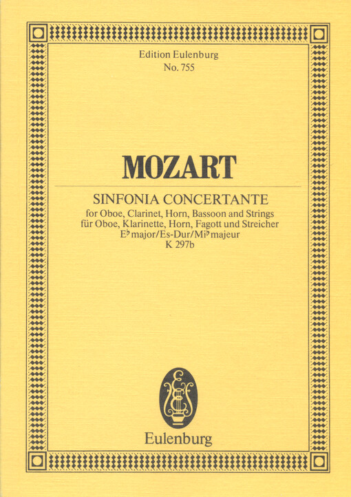 Sinfonia concertante for oboe, clarinet, horn, basson and strings E flat major, K. 297b für Oboe, Klarinette, Horn, Fagott und Streicher Es Dur