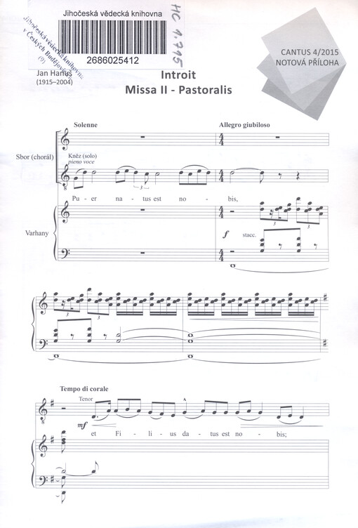 Introit : Missa II Pastoralis