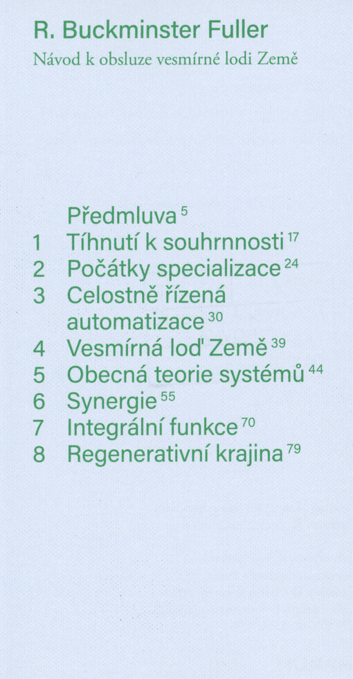 Návod k obsluze vesmírné lodi Země
