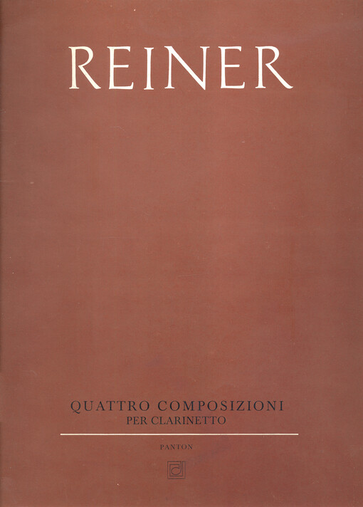 Čtyři skladby : pro klarinet : (1963)