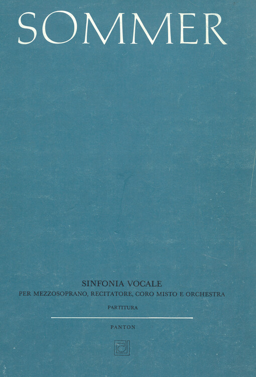 Vokální symfonie pro mezzosoprán, recitátora, smíšený sbor a orchestr = Vokalsinfonie : für Mezzosopran, Sprecher, gemischten Chor und Orchester : (1958)
