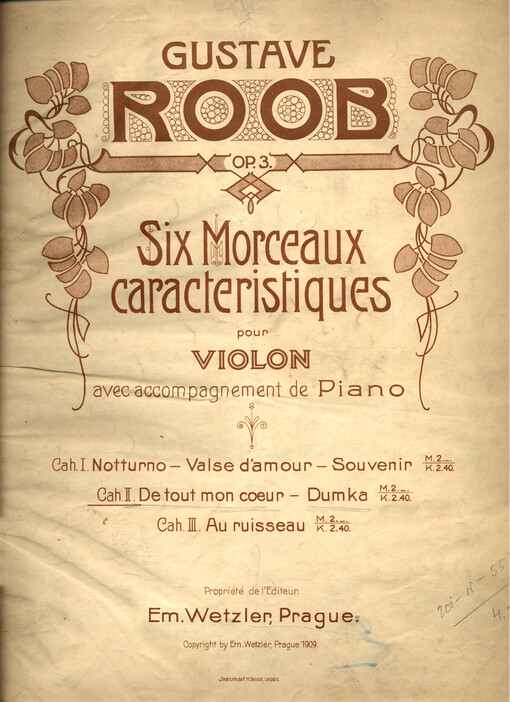 Six Morceaux caracteristiques pour Violon avec accompagnement de Piano : op. 3. Cah. II.