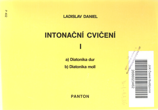 Intonační cvičení. I, a) Diatonika dur; b) Diatonika moll