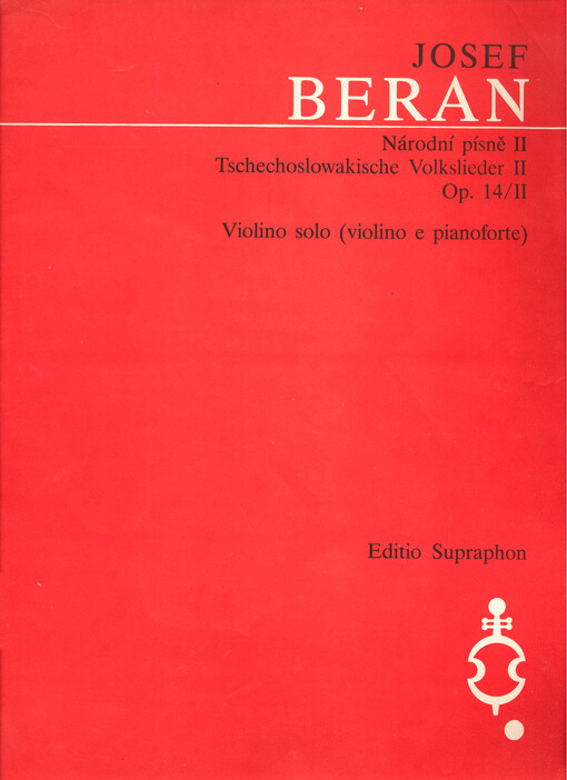 Národní písně. II = Tschechoslowakische Volkslieder : op. 14 : Violino solo (violino e pienoforte)