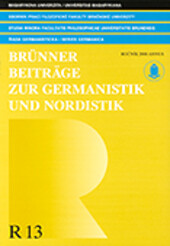 SPFFBU R 13, řada germanistická; Brünner Beiträge zur Germanistik und Nordistik