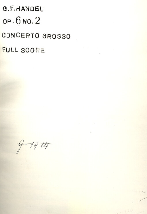 Concerto grosso op. 6, No. 2