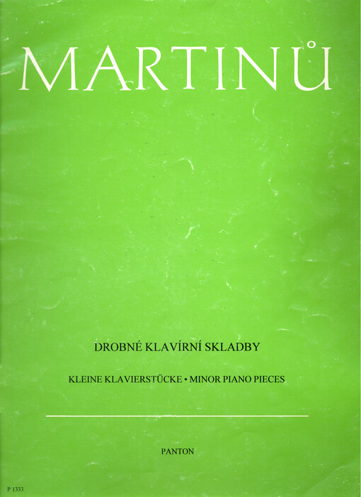 Drobné klavírní skladby Kleine Klavierstücke = Minor piano pieces