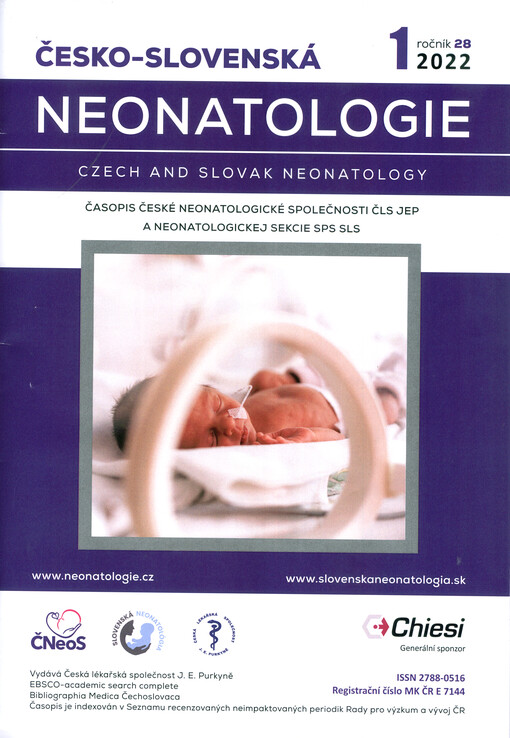 Česko-slovenská neonatologie = Czech and Slovak neonatology : časopis České neonatologické společnosti ČLS JEP a Neonatologickej sekcie Slovenskej pediatrickej spoločnosti SLS