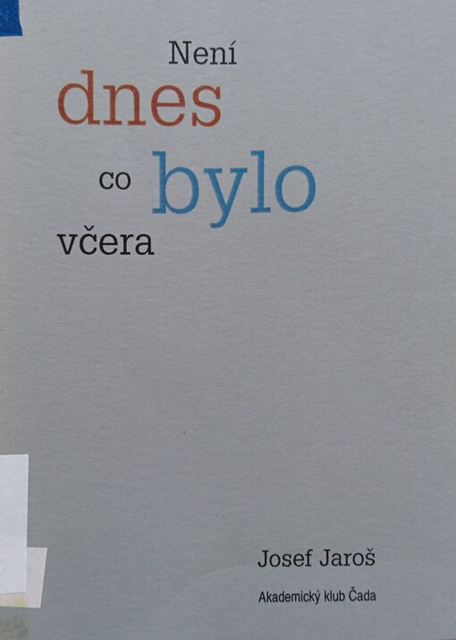 Není dnes co bylo včera / 