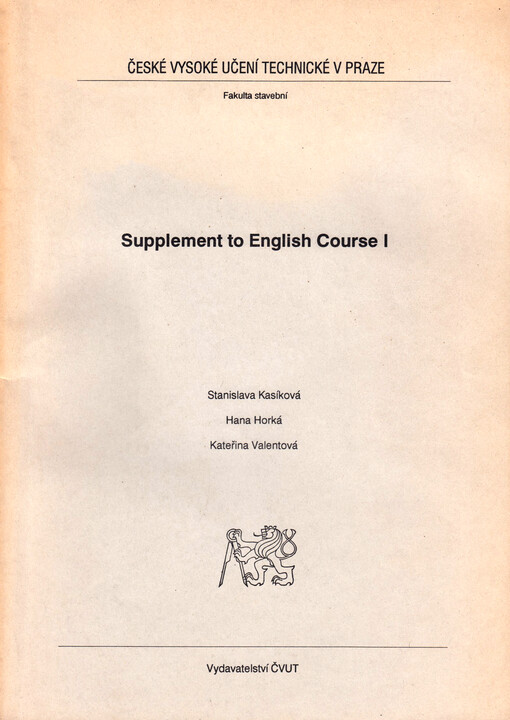 Supplement to English course II