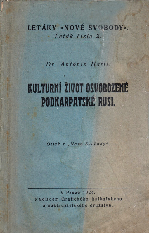 Kulturní život osvobozené Podkarpatské Rusi