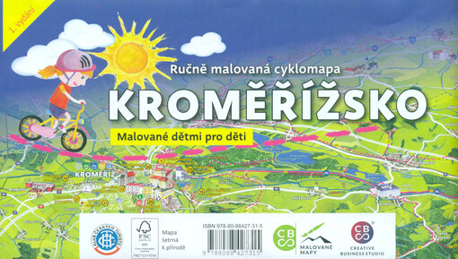 Ručně malovaná cyklomapa Kroměřížsko : malované dětmi pro děti