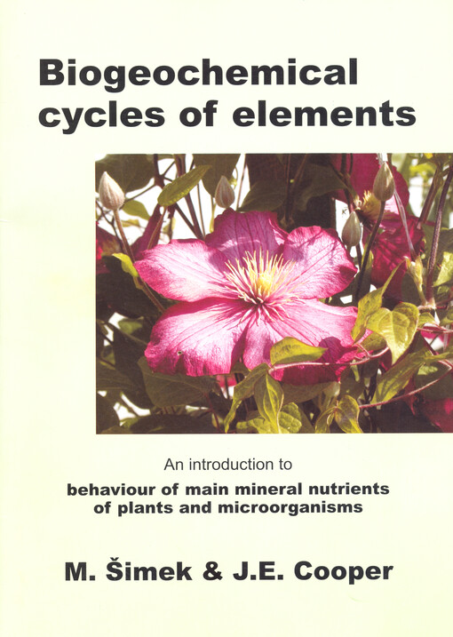 Biogeochemical cycles of elements: an introduction to behaviour of main mineral nutrients of plants and microorganisms