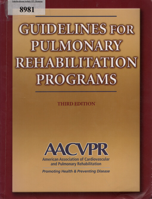 Guidelines for pulmonary rehabilitation programs