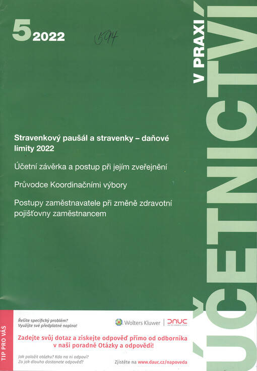 Účetnictví v praxi : měsíčník plný informací pro účetní a daňovou praxi