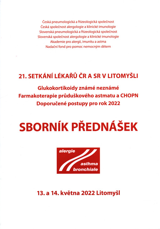 23. setkání lékařů ČR a SR v Litomyšli : vybrané kapitoly z pneumologie, alergologie a imunologie : sborník přednášek : 10. a 11. května 2024 Litomyšl