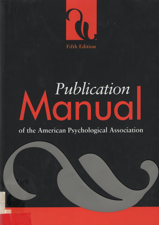 Publication manual of the American psychological association