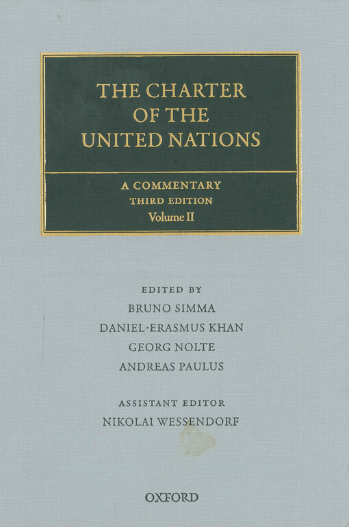The Charter of the United Nations : a commentary. Volume II