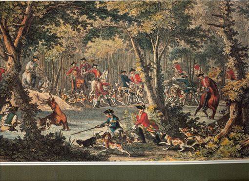 Parforzní hon Die Parforcejagd = Hunt with the hounds