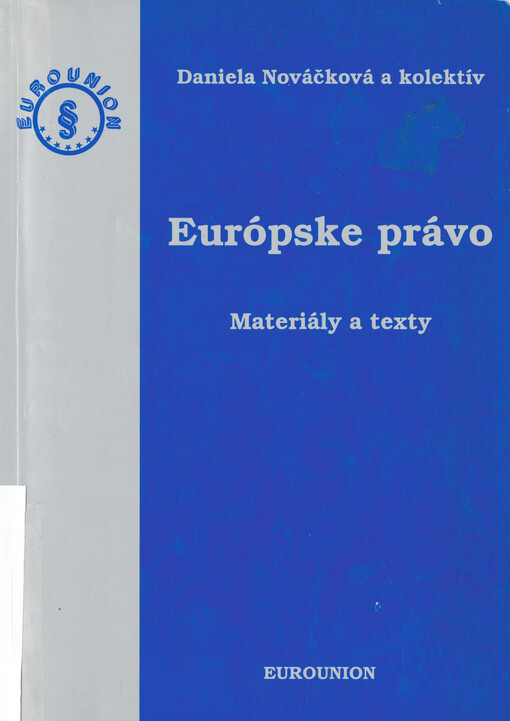 Európske právo : materiály a texty