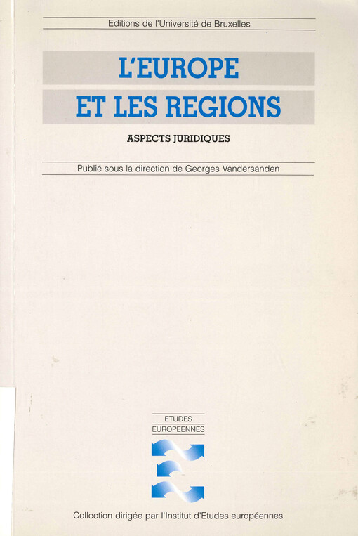 L'Europe et les regions : aspects juridiques