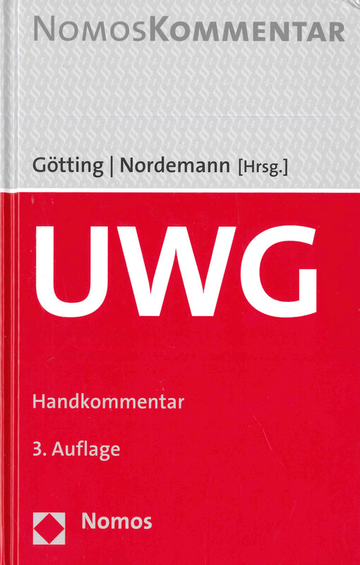 UWG : Handkommentar