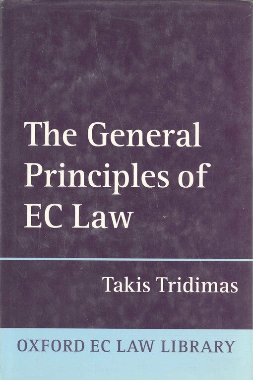 The general principles of EC law