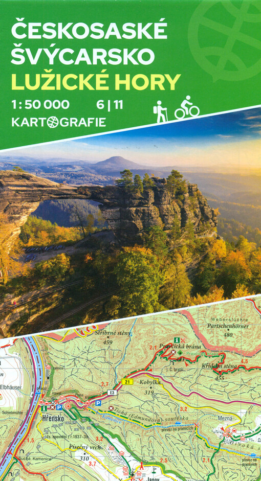 Českosaské Švýcarsko, Lužické hory : turistická mapa 1:50 000