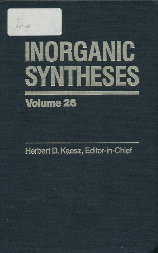 Inorganic syntheses. Volume 26