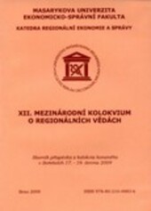 XII. Mezinárodní kolokvium o regionálních vědách; Sborník příspěvků z kolokvia konaného v Bořeticích 17.–19. června 2008