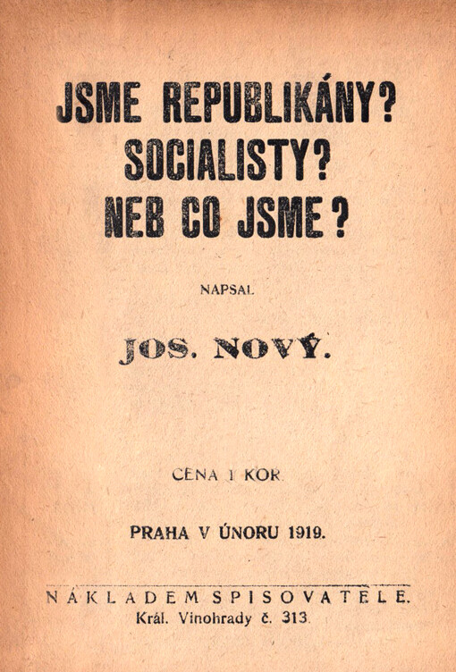 Jsme republikány? Socialisty? Neb co jsme?
