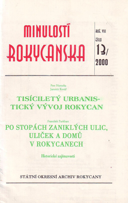 Minulostí Rokycanska