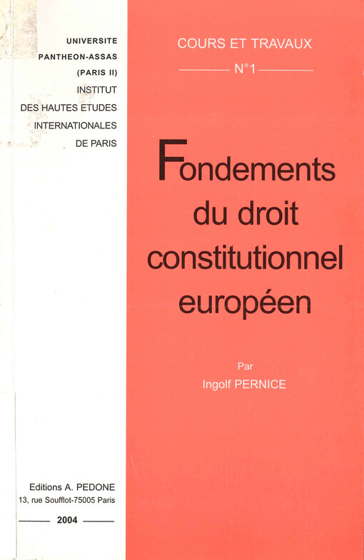 Fondements du droit constitutionnel europeen