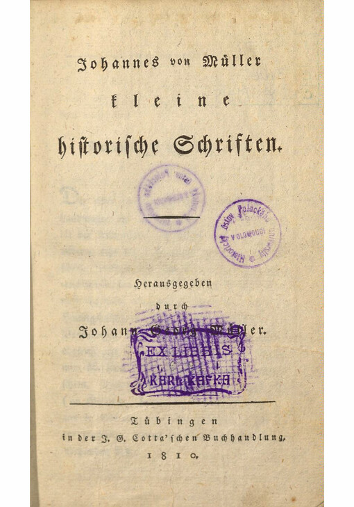 Johannes von Müller sämmtliche Werke. Achter Theil, kleine historische Schriften